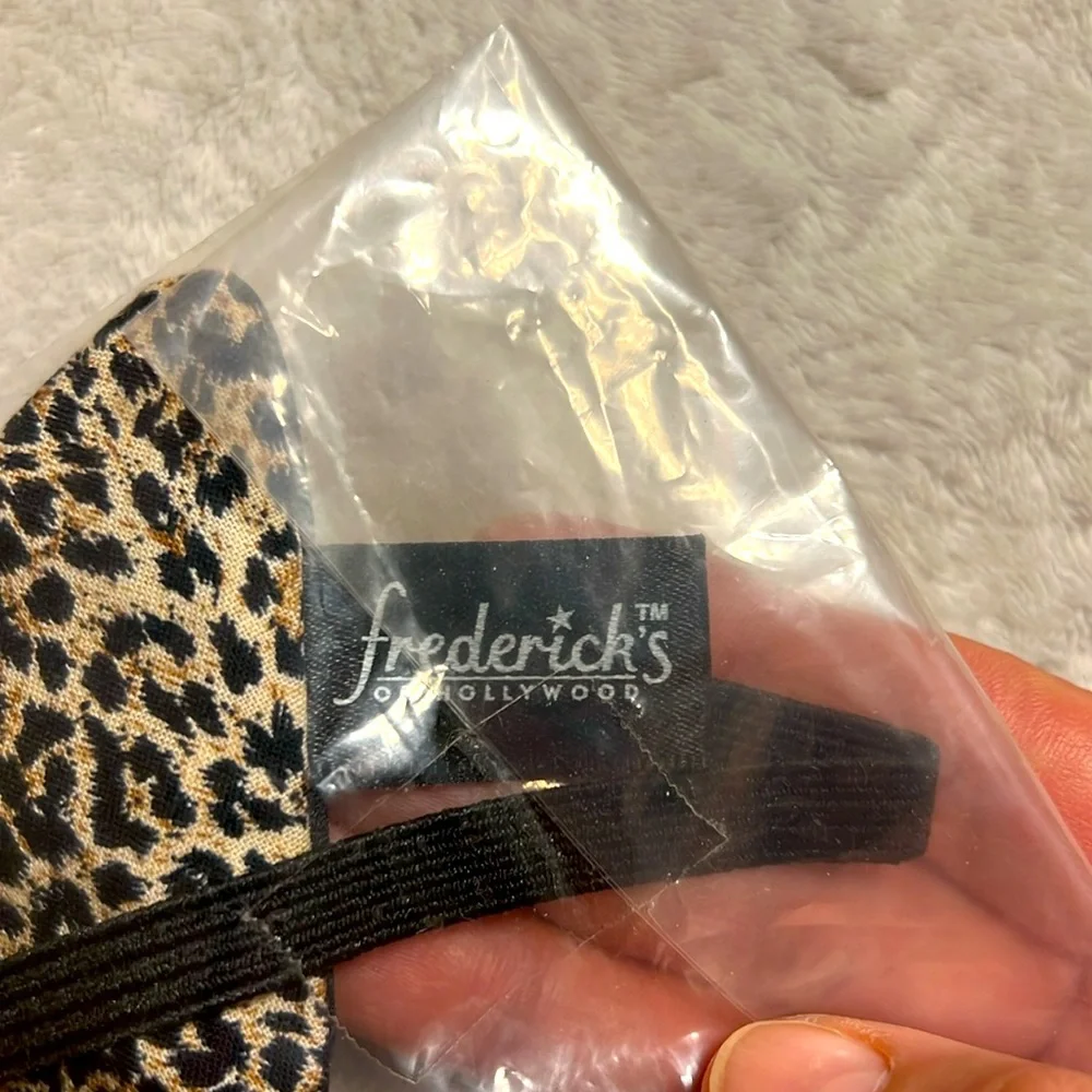 Frederick's of Hollywood Leopard Reversible Print Sleep Mask with Rhinestones
